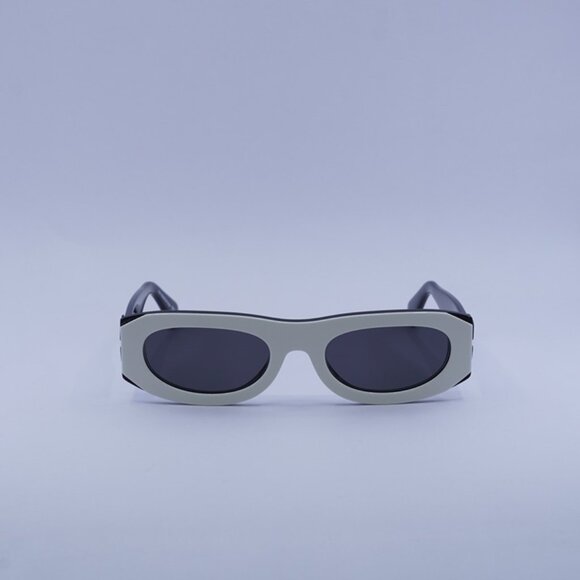 Off-White OERI13O ORLANDO 0107 Sunglasses White/Black Oval Frame, Grey Lenses main image 4